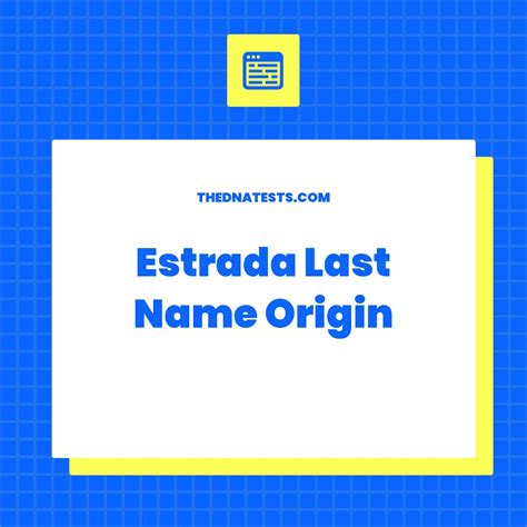 estrada last name origin